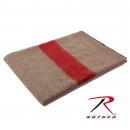 Rothco Swiss Style Wool Blanket, Tan Red Strip, blanket, wholesale blanket, wool blanket, wool, synthetic, woven, fire retardant, military blanket, camping blanket, outdoor blanket, emergency blanket, swiss army, blanket with red stripe, fire retardent blanket, heavy duty wool blanket