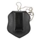 ID holder,badge holder,leather holder,leather ID case,ID case,clip on ID holder,Idenification holder,idenification badge holder,clip-on badge holder,clip on,clip-on,clip-on badge, NYPD police badge holder, police badge, badge holder for police, neck badge holder with chain, 