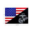 Rothco USMC Eagle, Globe and Anchor Flag Decal, military decals, window decals, US Marine corps, truck decals, car decals, window decals, American flag decal, 