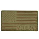 Rothco Veteran US Flag Patch - Coyote Brown, US Flag Patch, united states flag patch, American flag patch, flag patch USA, American flag embroidered patch, flag patches, army uniform patch, military American flag patch, American velcro patch, military patches, army patches, veteran patch, veteran flag patch  