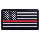 rubber, PVC, thin red line, thin red line flag, flag patch, firefighters, morale patch, 