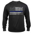 rothco long sleeve thin blue line t-shirt, thin blue line, thin blue line long sleeve, thin blue line t-shirt, thin blue line long sleeve t-shirt, police shirts, thin blue line t shirt, thin blue line shirts, thin blue line apparel, law enforcement shirt, police tees, law enforcement t shirts 
