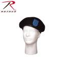Rothco Beret,Government issue Beret,beret,hat,headwear,black beret,black military beret,military beret,wool beret,blue flash,blue flash beret