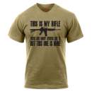 This is my rifle t-shirt, USMC t-shirt, coyote brown t-shirt, graphic t-shirt, printed t-shirt, military t-shirt, rifle t-shirt, gun t-shirt, tee shirt, tee shirts, t-shirts, rifleman slogan, riflemans creed, 