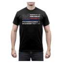 Thin Blue Line, Thin Red Line, Rothco, T-Shirt, Tee, US Flag, American Flag, T shirt, police, police force, police department, firefighter, fire department, law enforcement, first responders