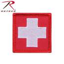 Rothco White Cross Patch, Red,  Hook Backing, hook and loop, patch, patches, white cross, emergency, emt, ems, wholesale patches, tactical patches, military morale patches, funny morale patches, moral patch, military velcro patches, tactical airsoft morale patches, airsoft morale patches, airsoft patches, morale patch