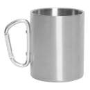 Rothco Stainless Steel Camping Cup With Carabiner, carabiner cup,  carabiner mug, carabiner camping mug, carabiner handle stainless steel mug, travel coffee mug with carabiner handle, travel mug with carabiner handle, camping cup, clip mug, camping coffee cup, travel mug, travel cup, stainless steel cup, stainless steel mug, camping mug  