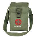 Rothco Pouch, Platoon Leader 1st Aid, olive drab, pouch, pouches, first aid, first aid kit, platoon leader first aid kit, olive drab first aid pouch, heavy canvas shoulder bag, canvas shoulder bag