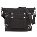 canvas bag,black canvas purse,canvas pocketbook,shoulder bag, canvas pocketbook