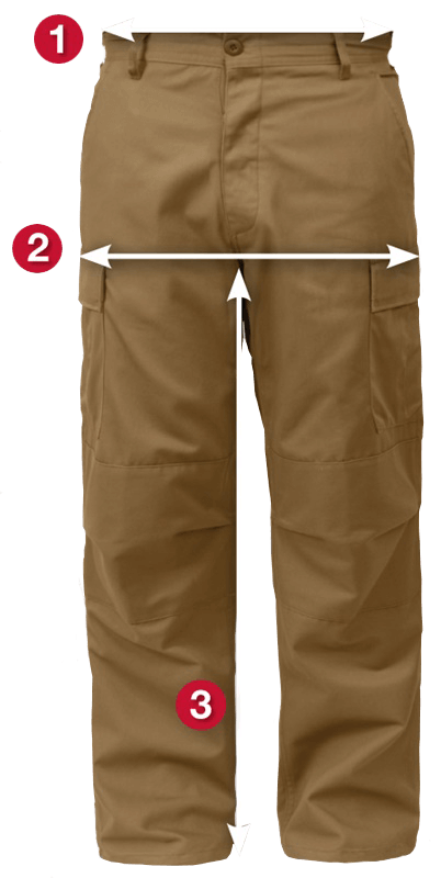 Rothco Pants Size Chart