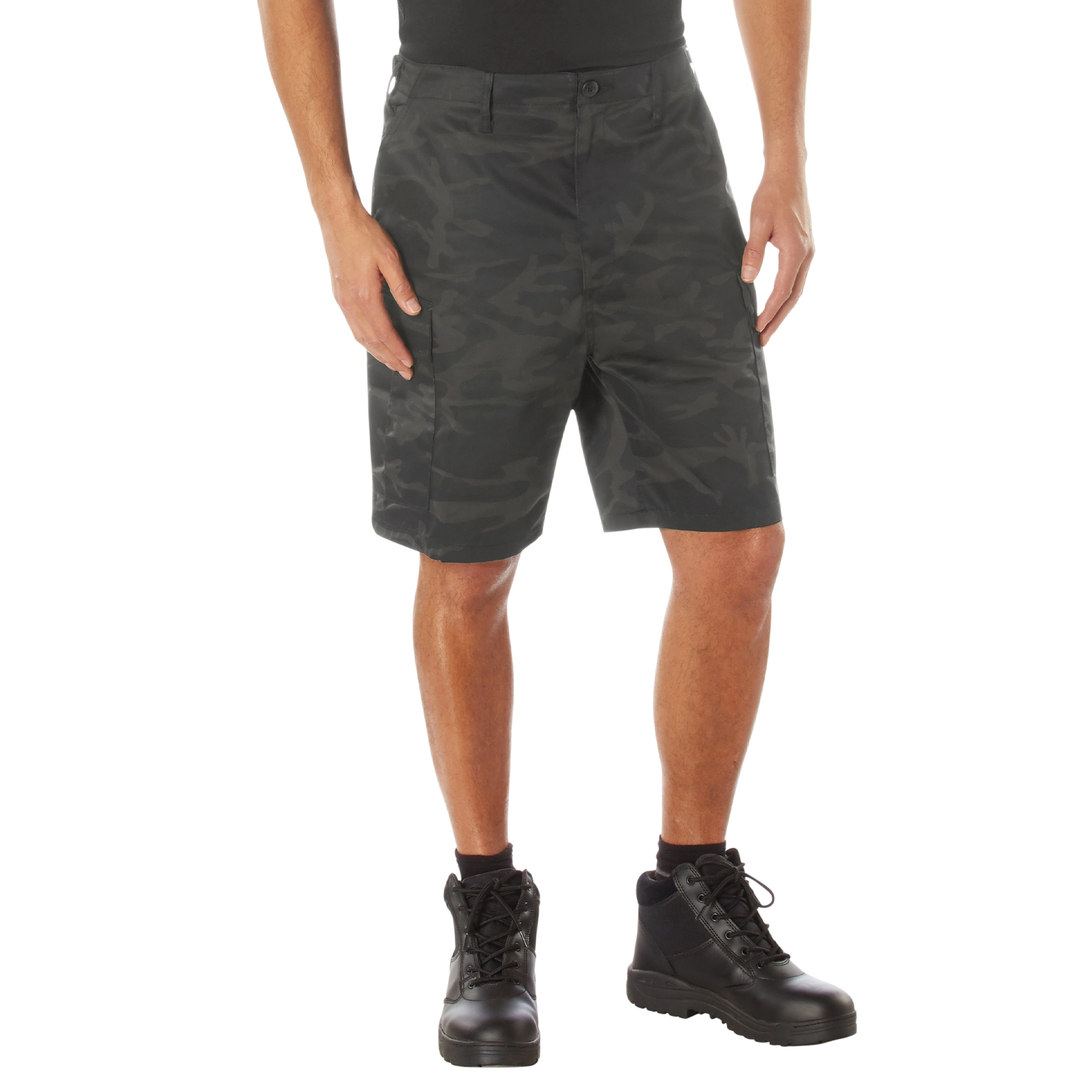 Rothco Midnight Black Camo Cargo Shorts