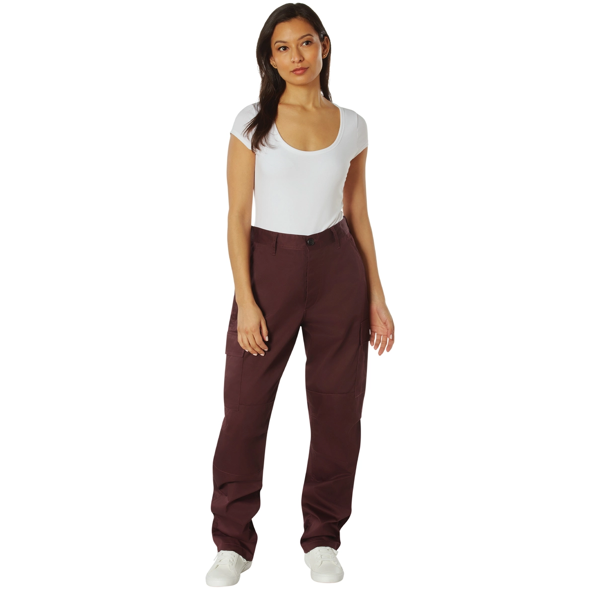 New maroon color cargo pants