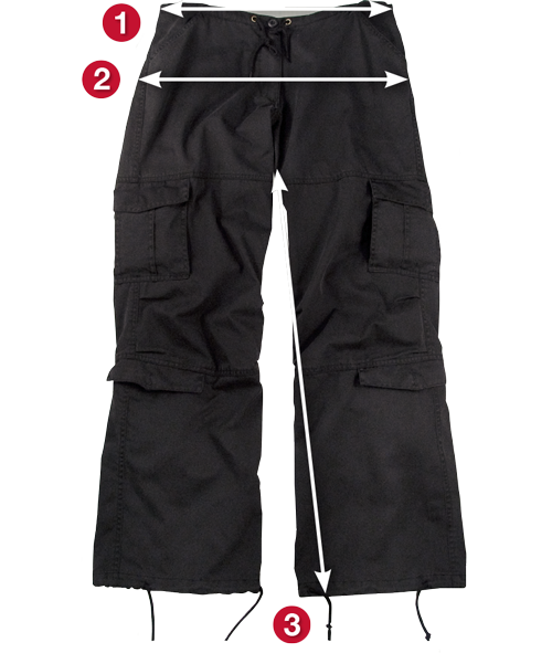 rothco women s vintage paratrooper fatigue pants rothco pants size chart