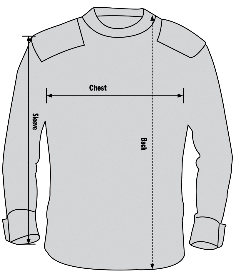 Rothco Acrylic Commando Crew Neck Sweaters Size Chart