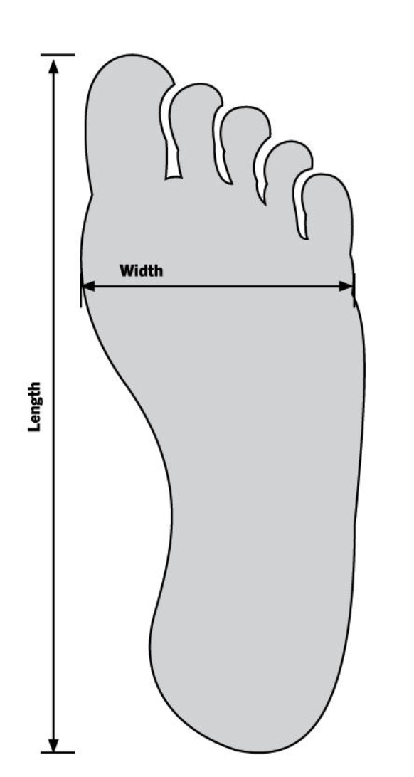 Boot Foot Measurement Diagram