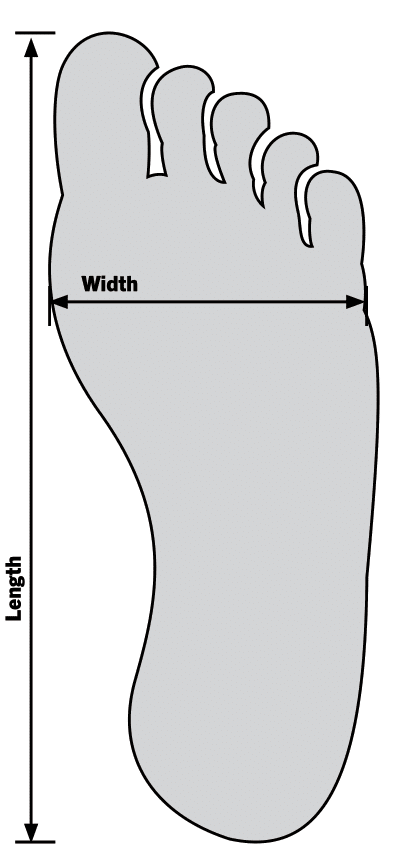 Rothco  Forced Entry Deployment Boot with Side Zipper Sizechart