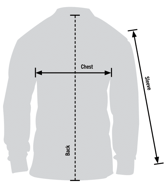 Rothco Mock Turtleneck Sizechart