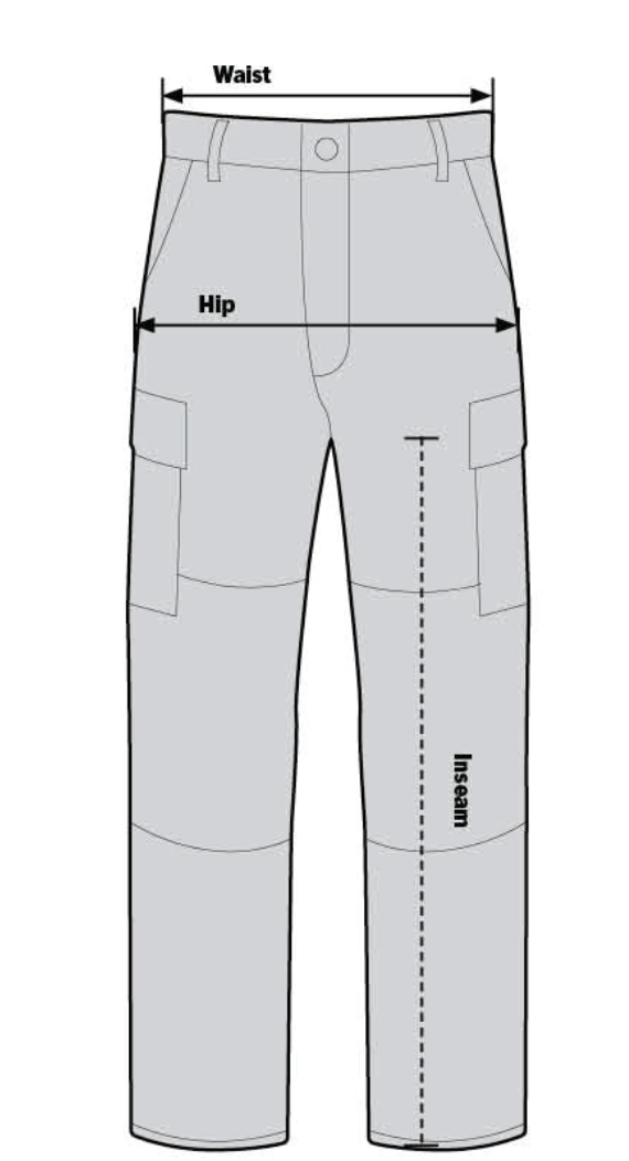 Rothco Tactical Deployment Pant Measurement Guide