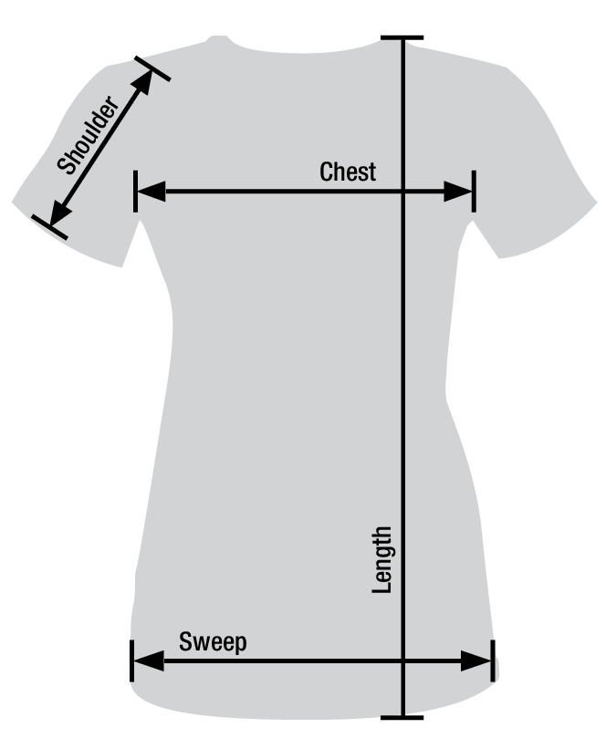 women's t shirt size chart