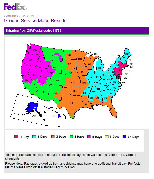 FedEx Shipping Map