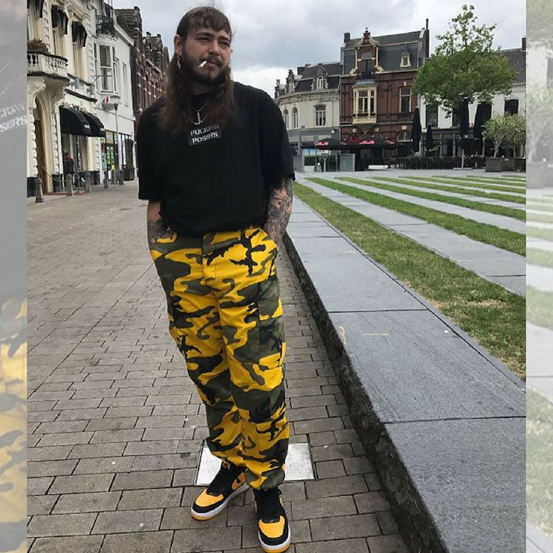Post Malone in Rothco Camo Pants