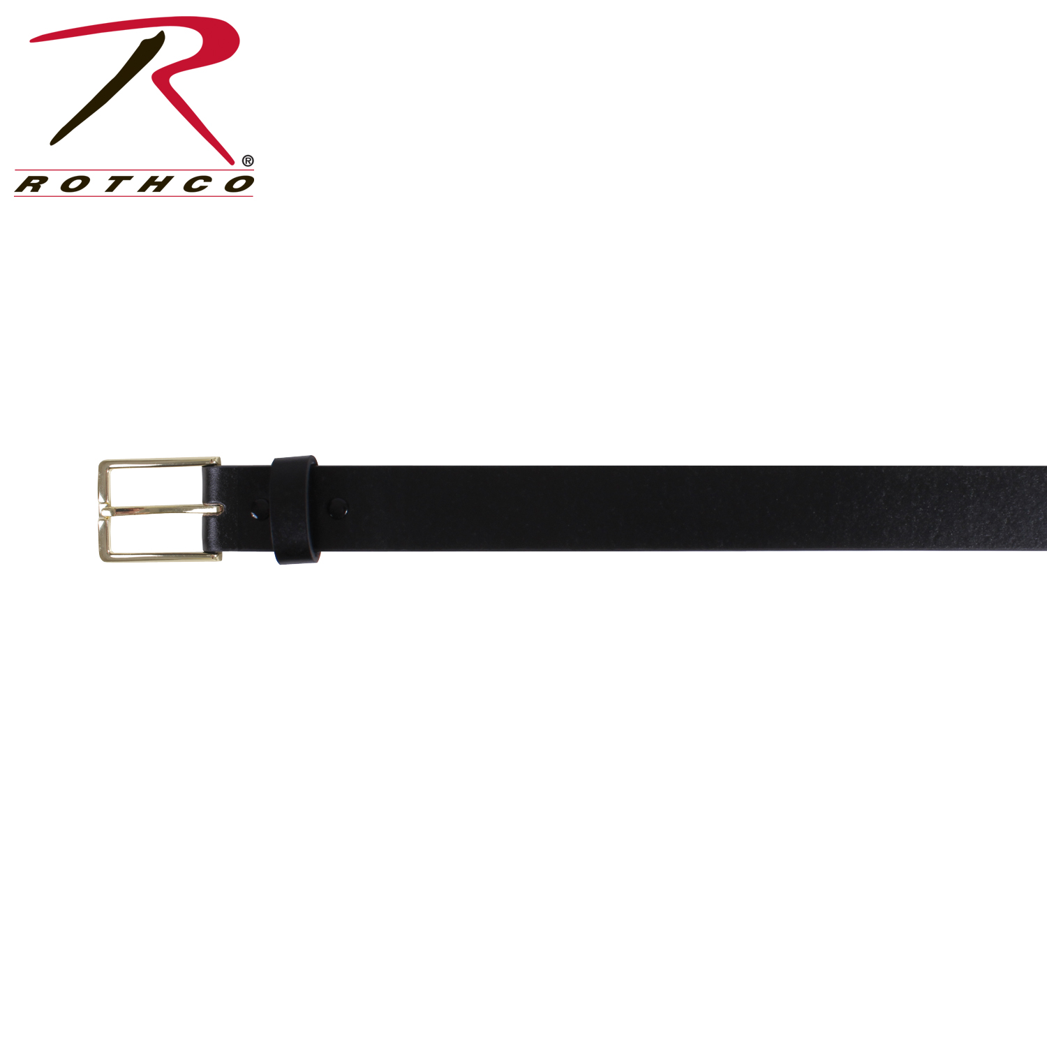 Black 4269 1 1//4/" Bonded Leather Garrison Belt w//Brass Buckle