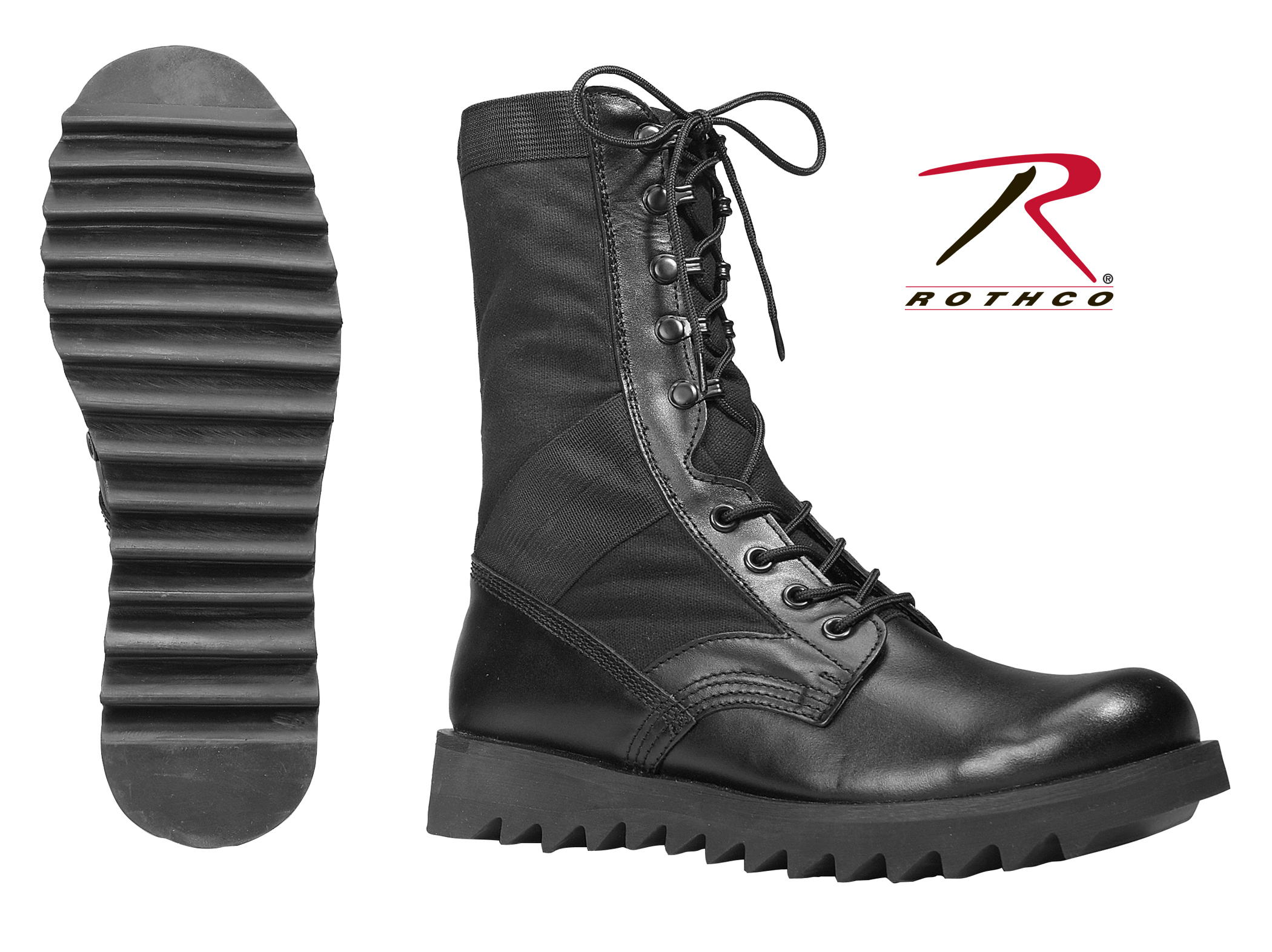 rothco black ripple sole jungle boots