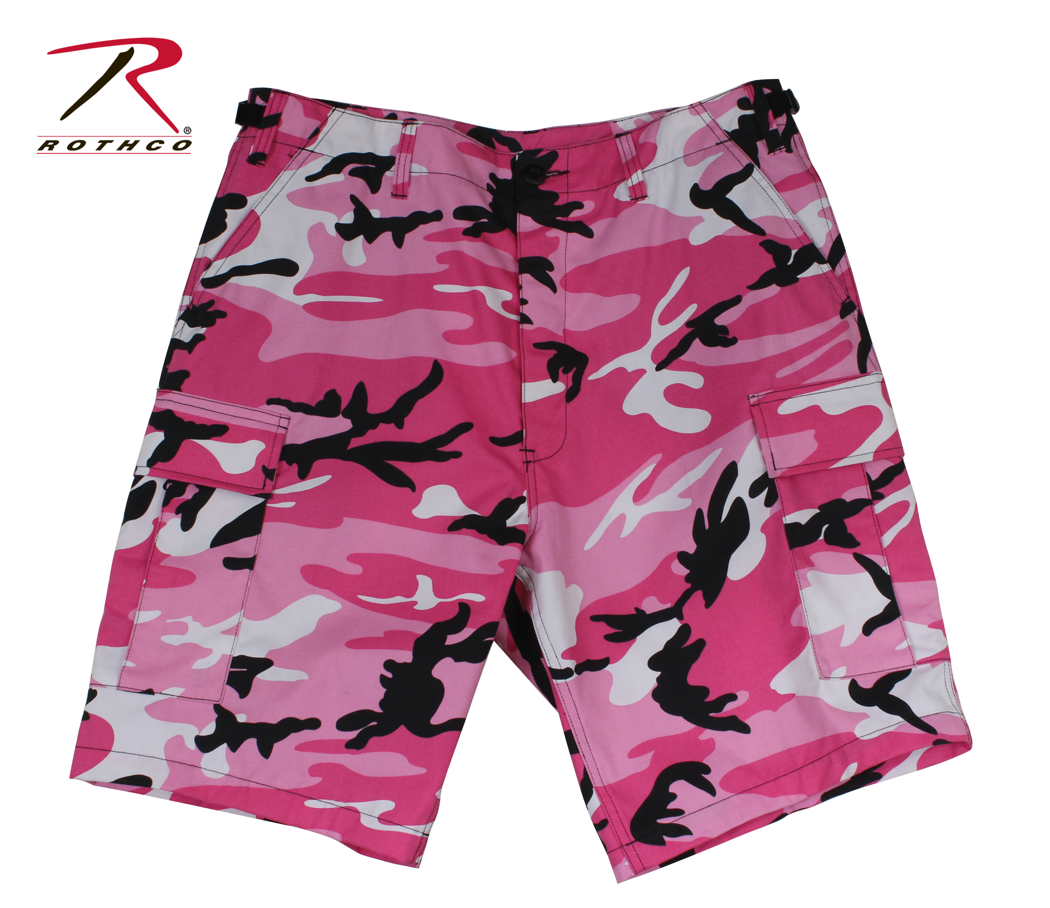 pink camo cargo shorts