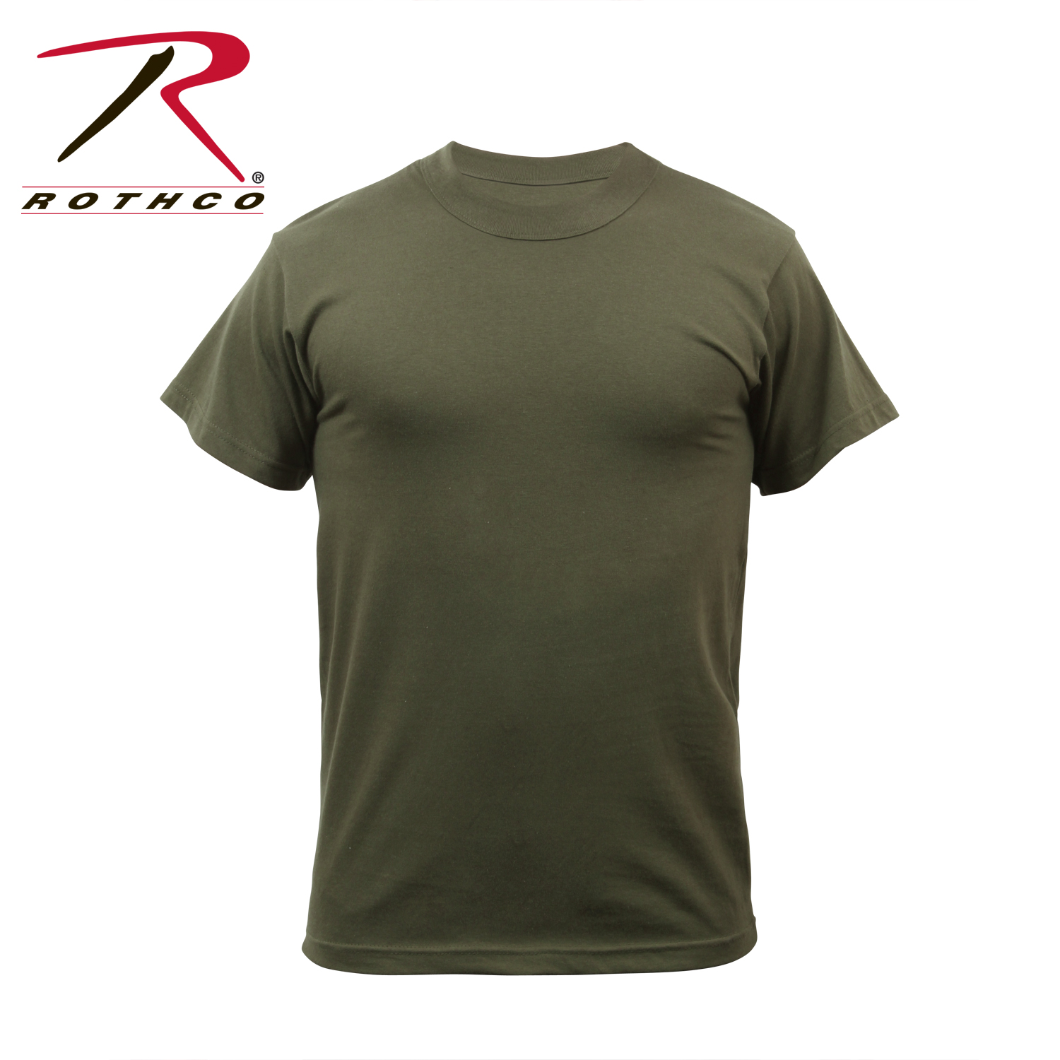 Rothco 7979 Solid Color 100 Cotton T Shirt Olive Drab Ebay