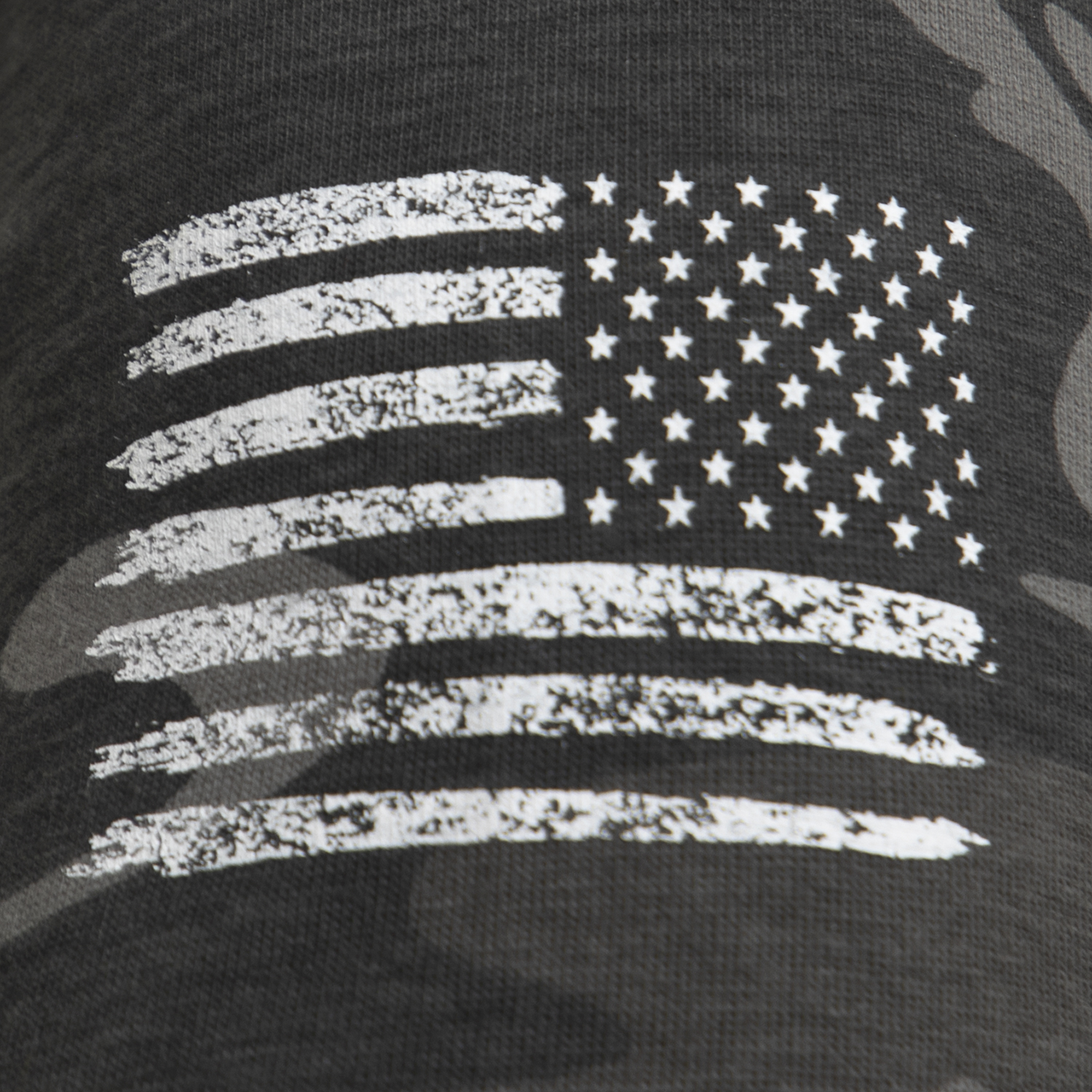 thumbnail image 2 of Rothco Men's Distressed US Flag T-Shirt – Athletic Fit Short Sleeve – Black (Choose Size) 2 of 3