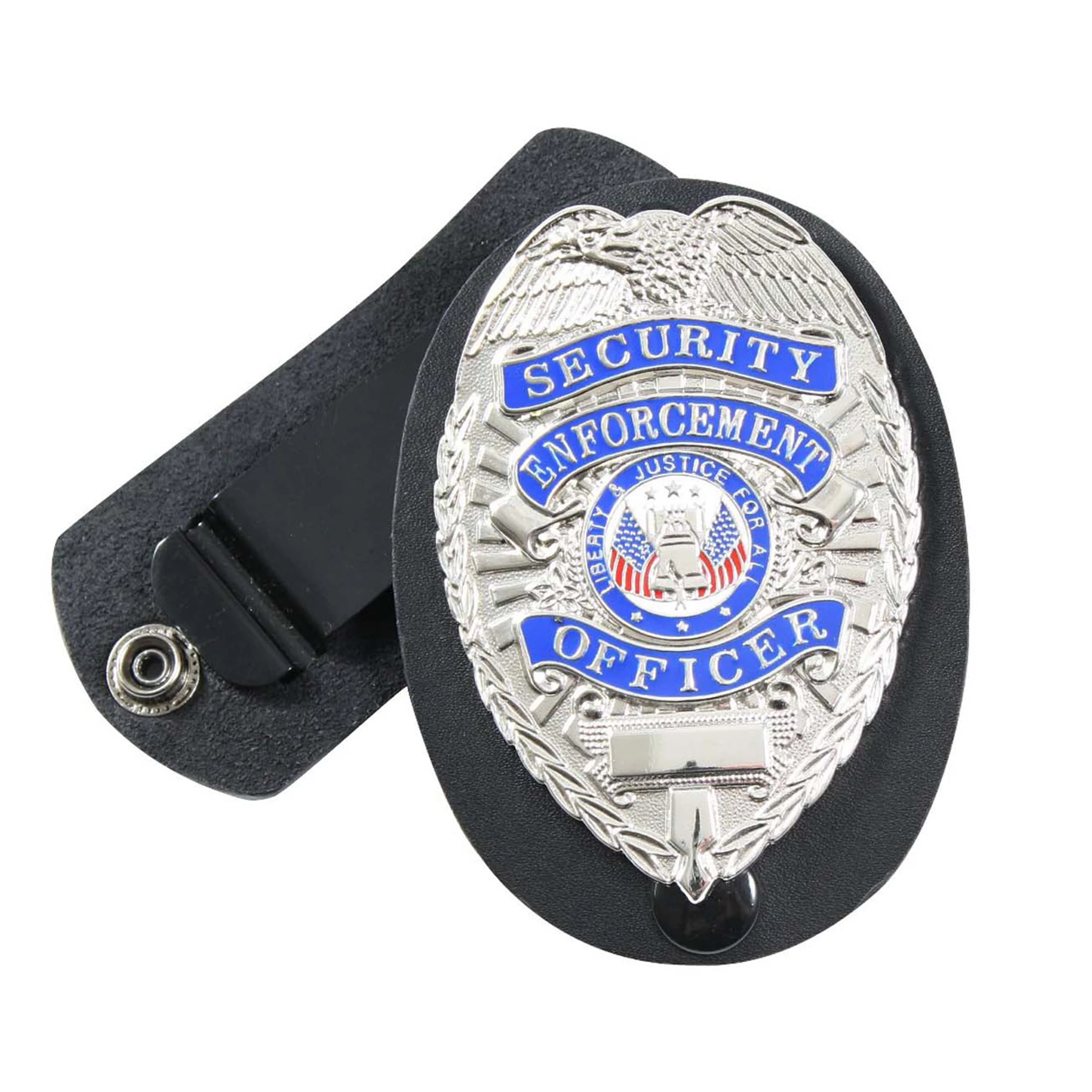 Rothco NYPD Style Leather Badge Holder With Clip