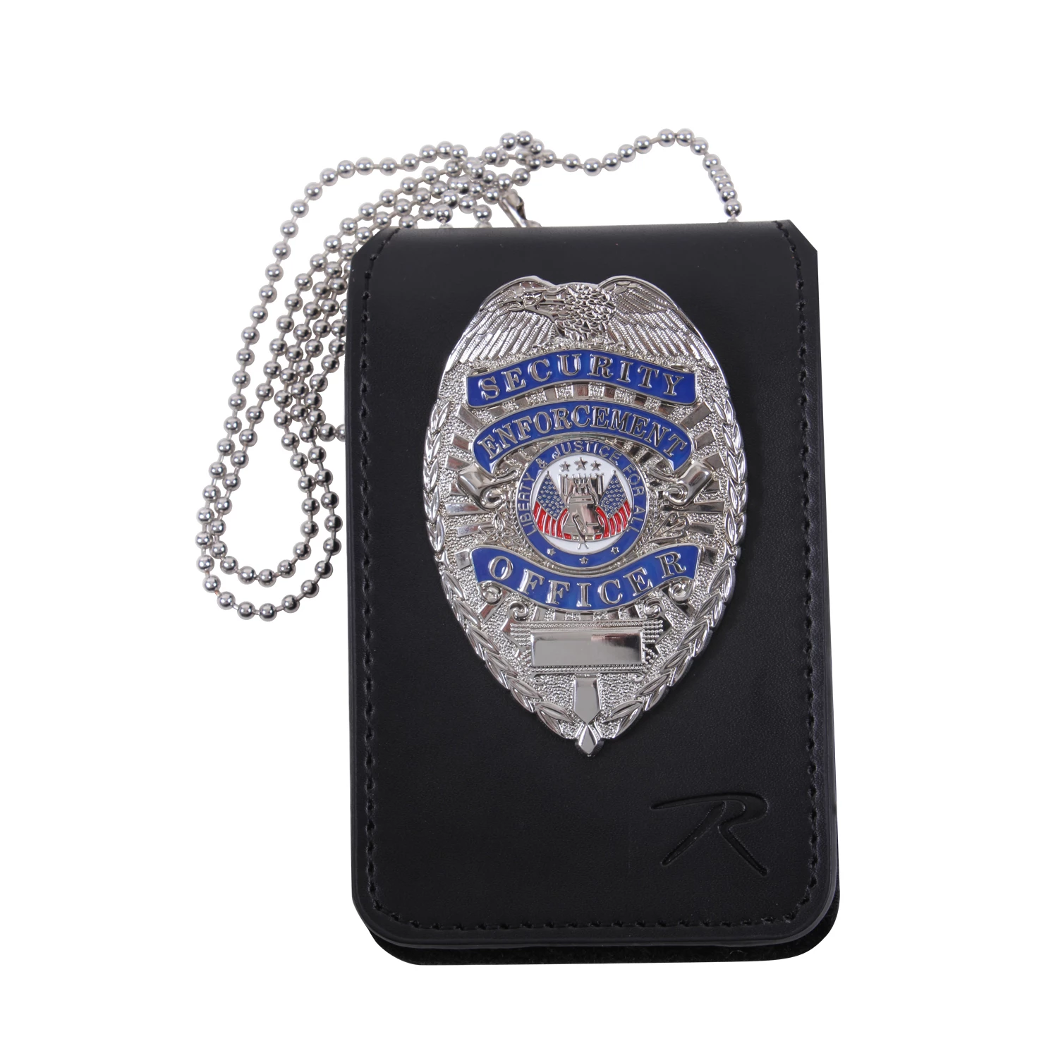 Rothco NYPD Style Leather Badge Holder With Clip