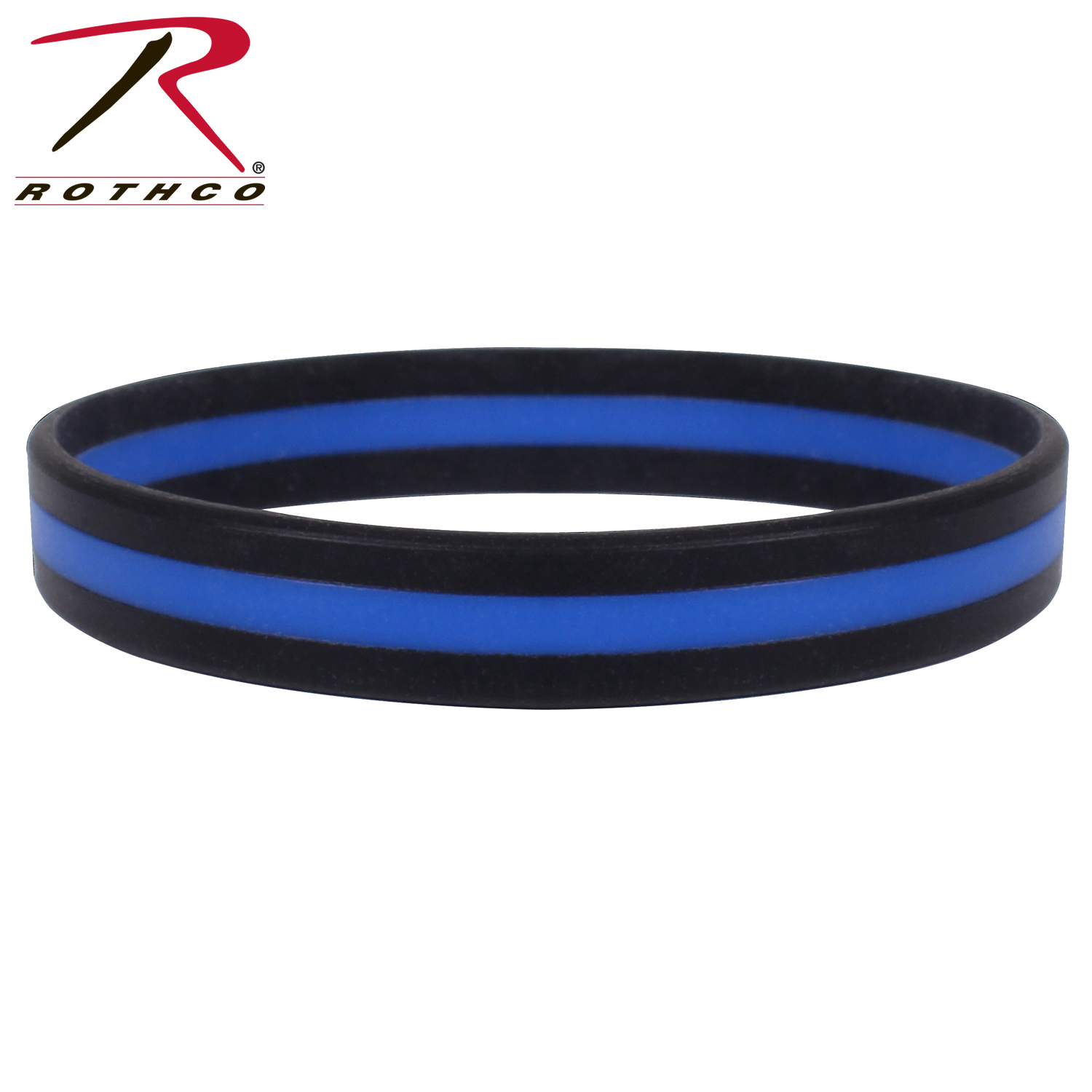 Rothco Silicone Thin Blue Line Bracelet Blue Line Bracelet Thin Loading Zoom