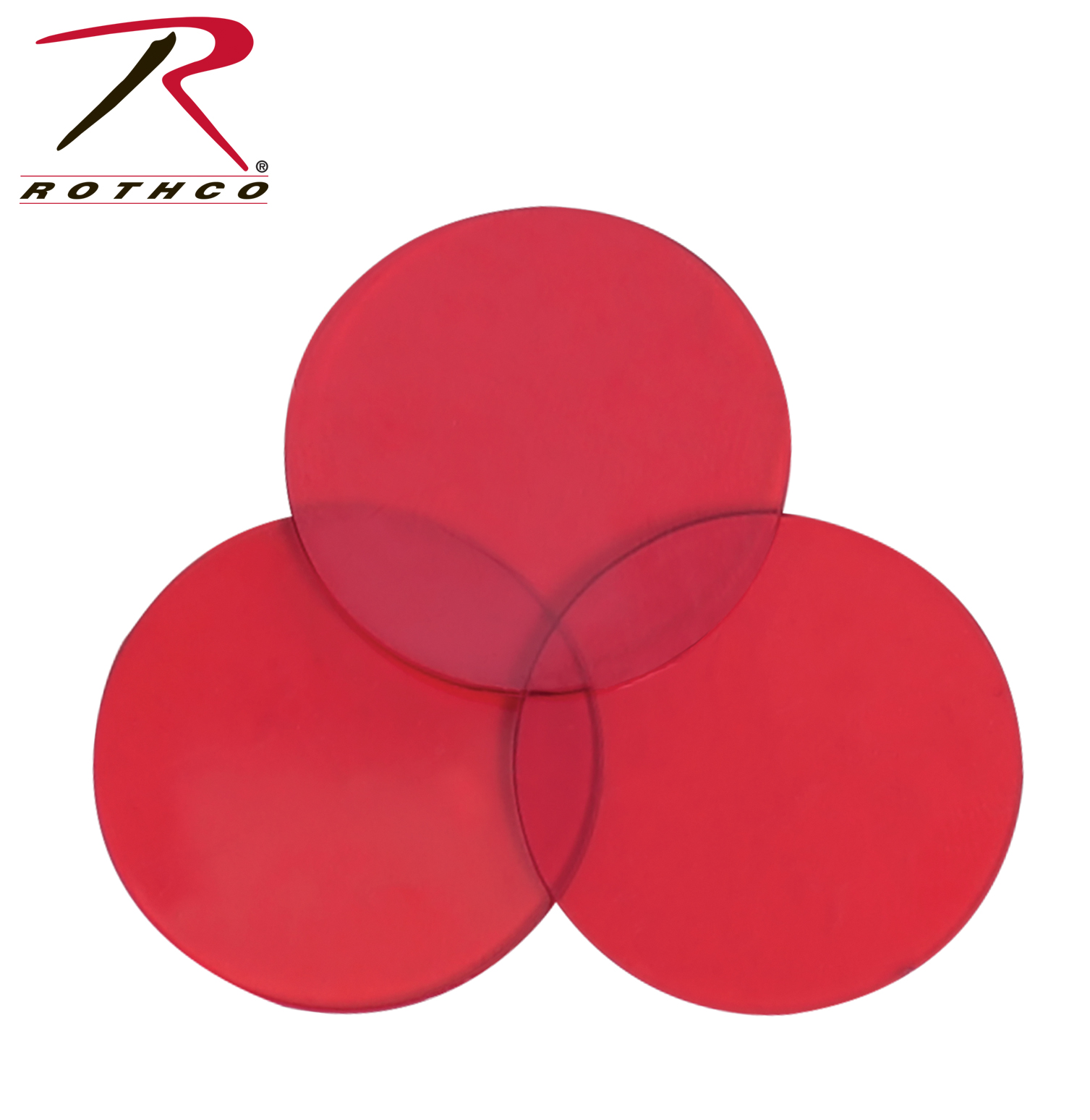 Rothco Mini Army Style Flashlight Red Lenses 3 Pack