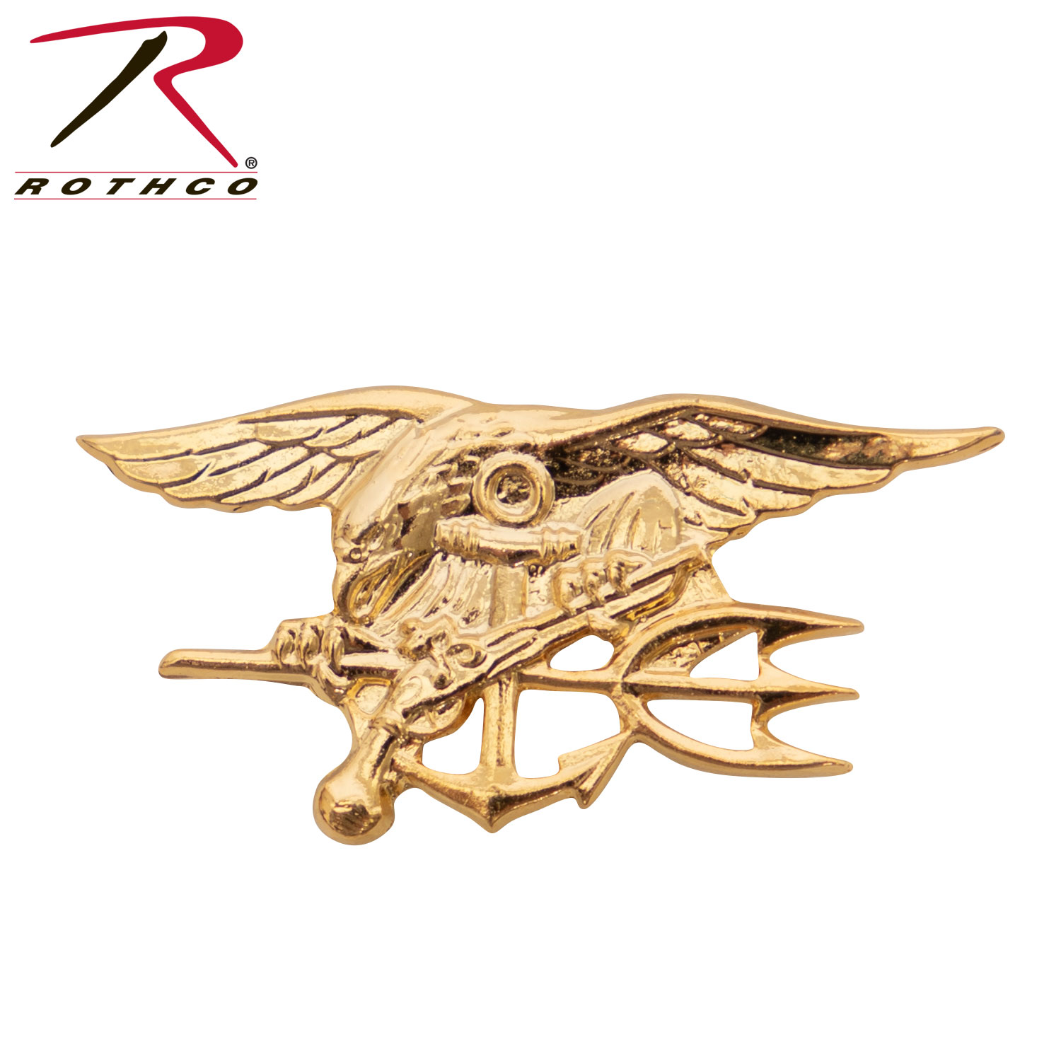 Rothco Navy SEAL Gold Trident Label Pin