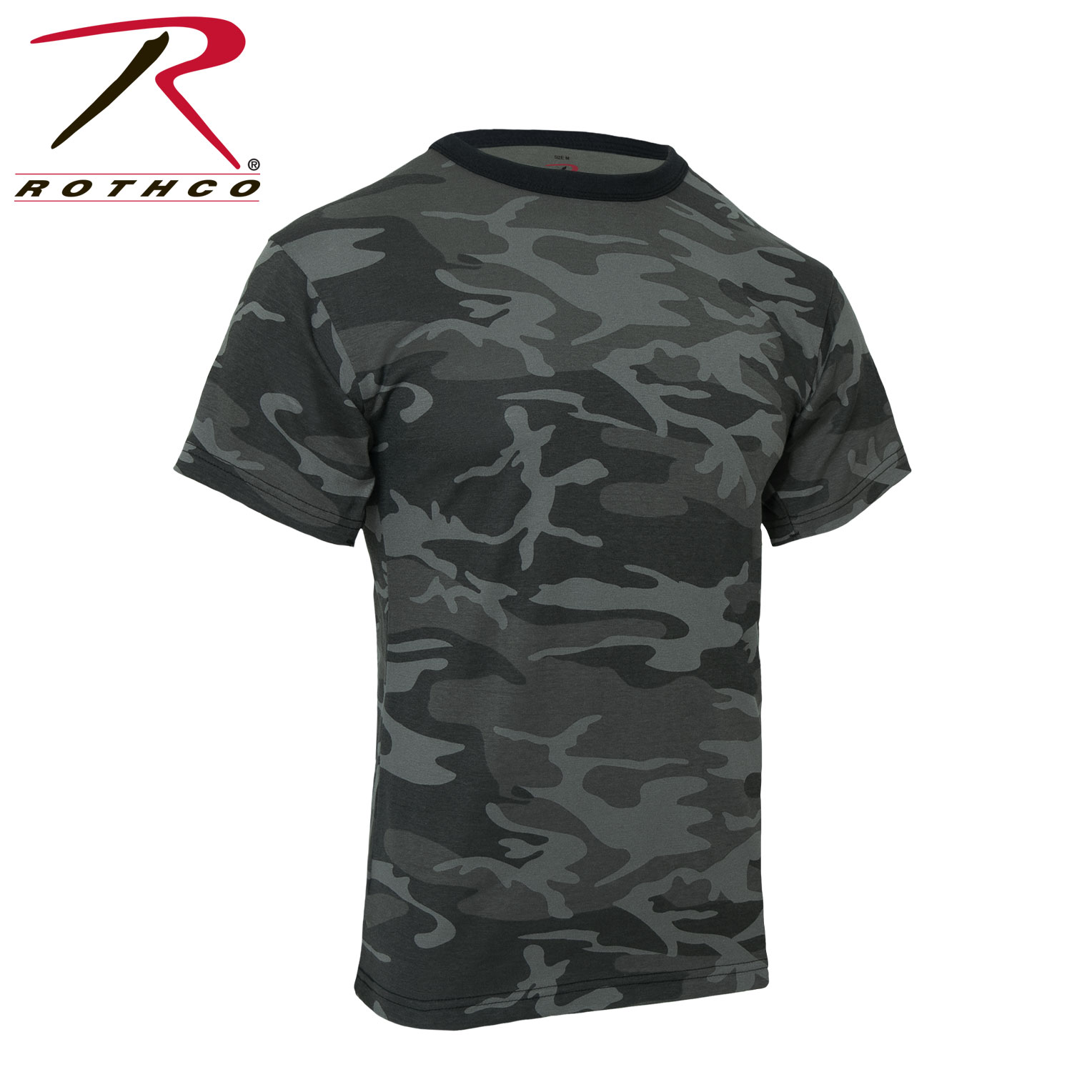 Poly Cotton Military Fashion Tees Rothco Black Camo T Shirt