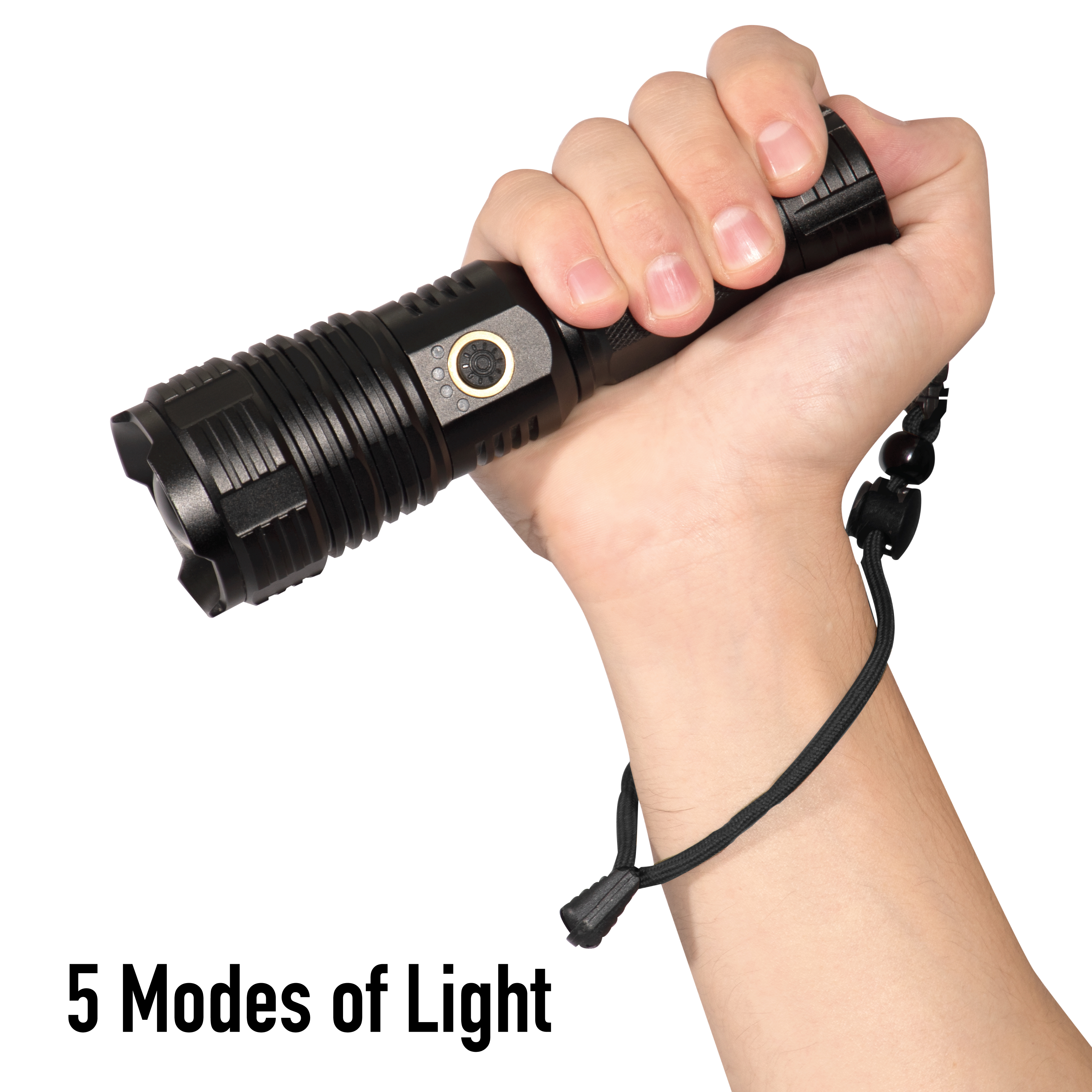 35000000 Lumen Super Bright Rechargeable LED Tactical Flashlight, 3000mAh Battery, Black