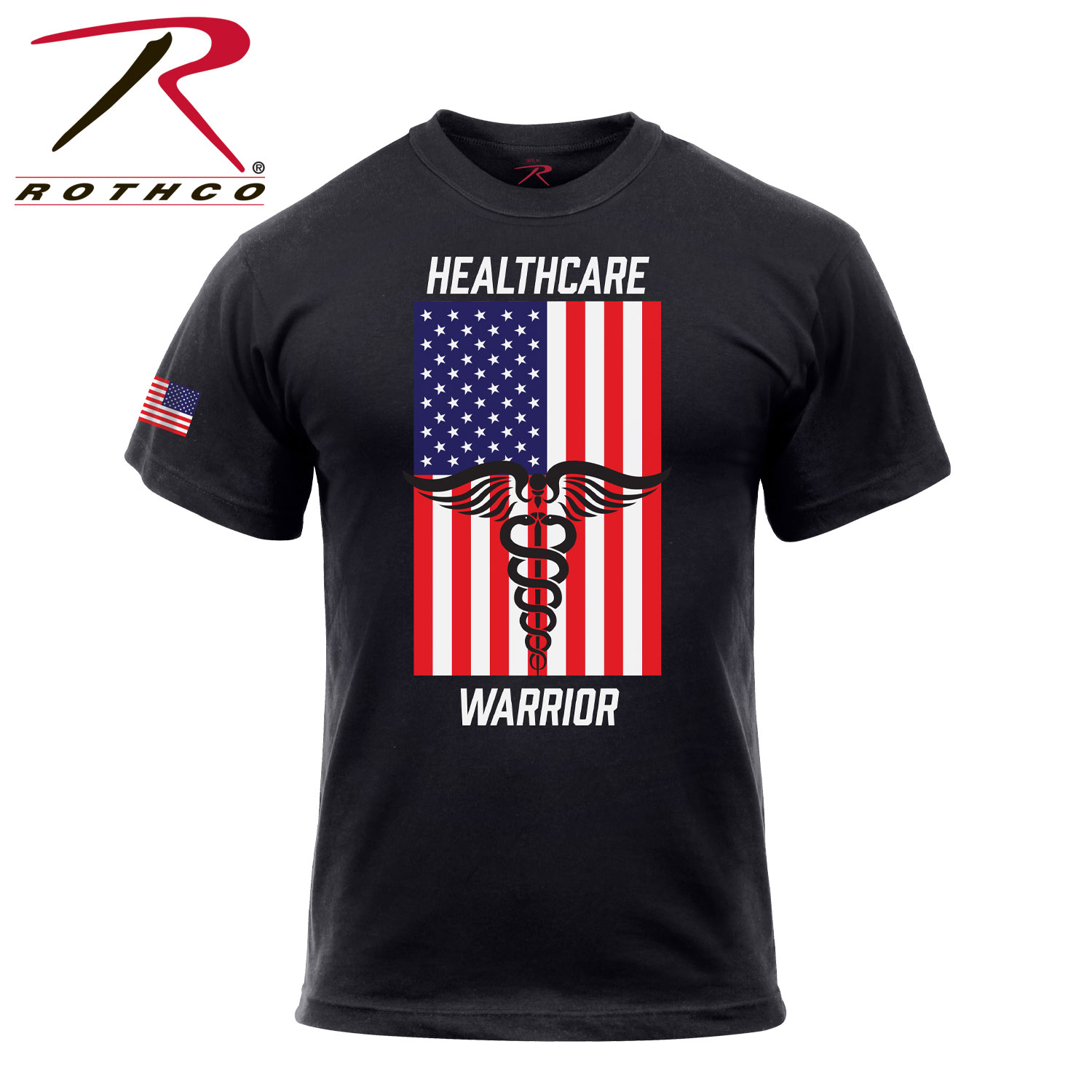 Rothco Healthcare Warrior US Flag TShirt Black