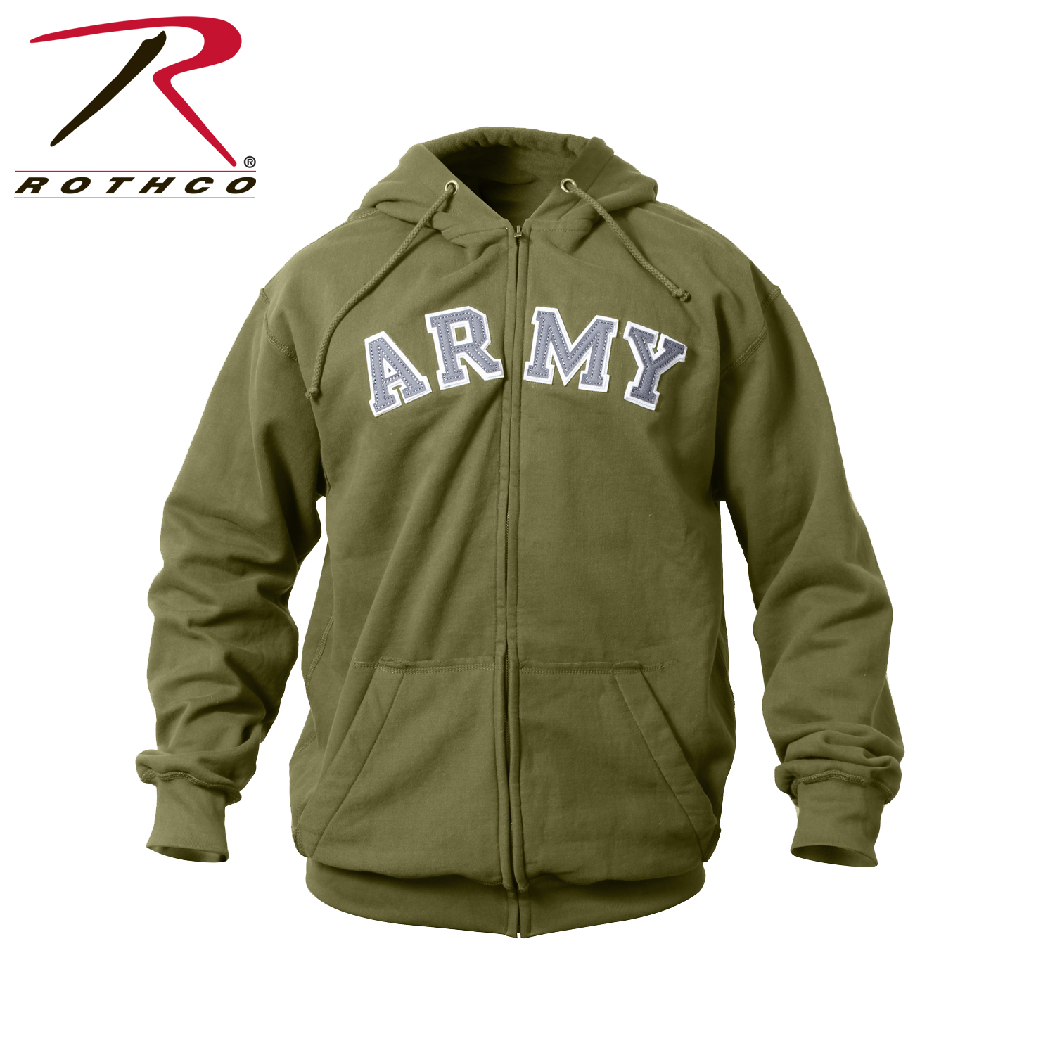Rothco Vintage Army Zipper Hooded Sweatshirt