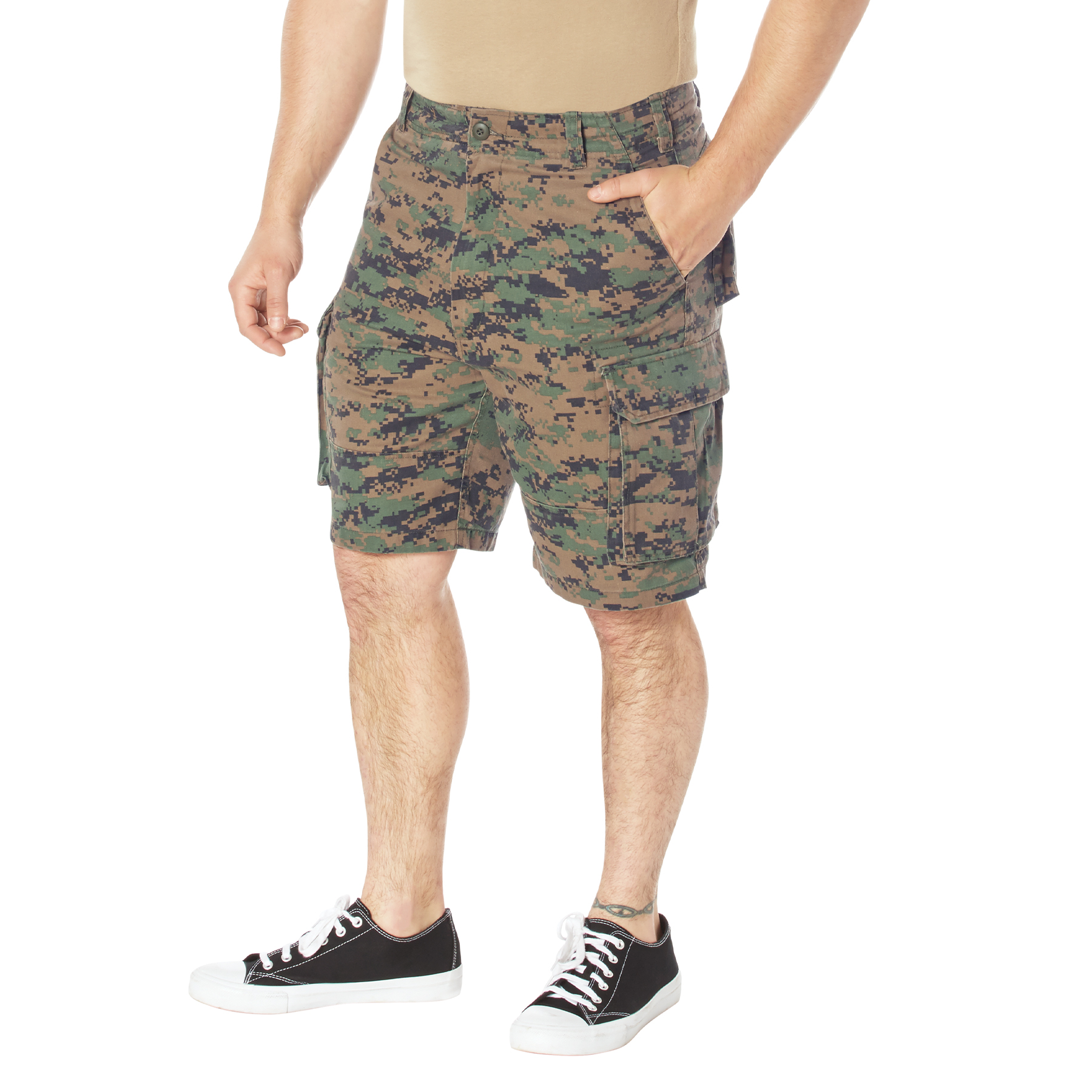 ROTHCO Pantaloncini Cargo Uomo – Poliestere/Cotone Con 6 Tasche – Vita Regolabile – Durevoli E Pratici