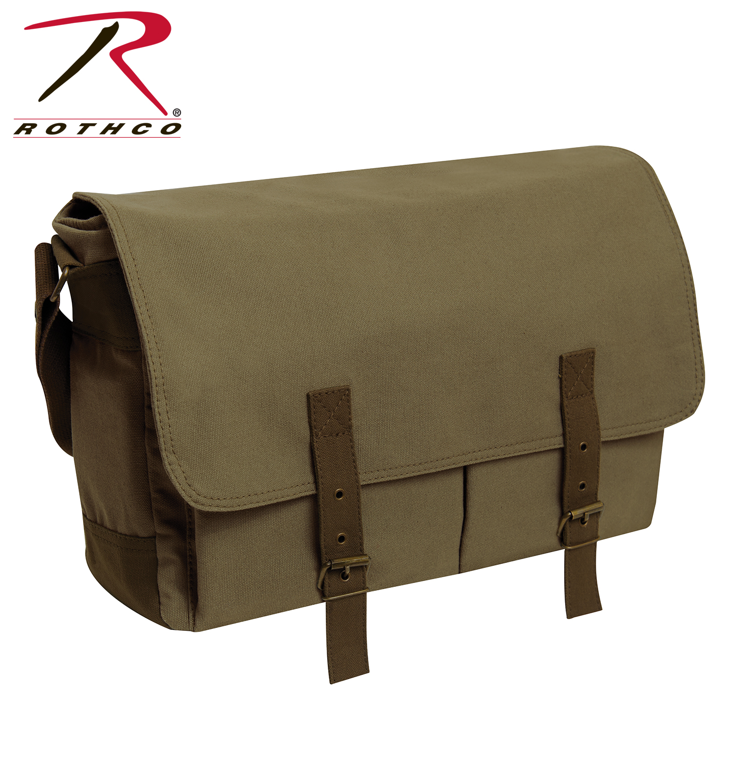 Rothco Deluxe Vintage Canvas Messenger Bag Olive Drab