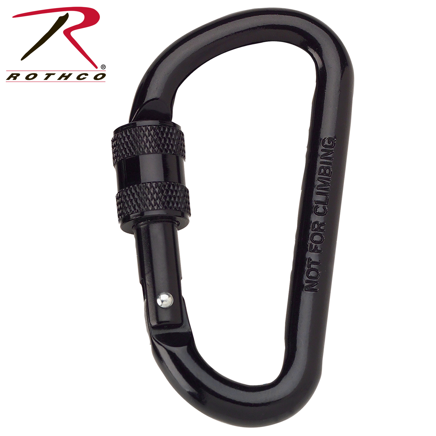 Black 80mm Locking Carabiner