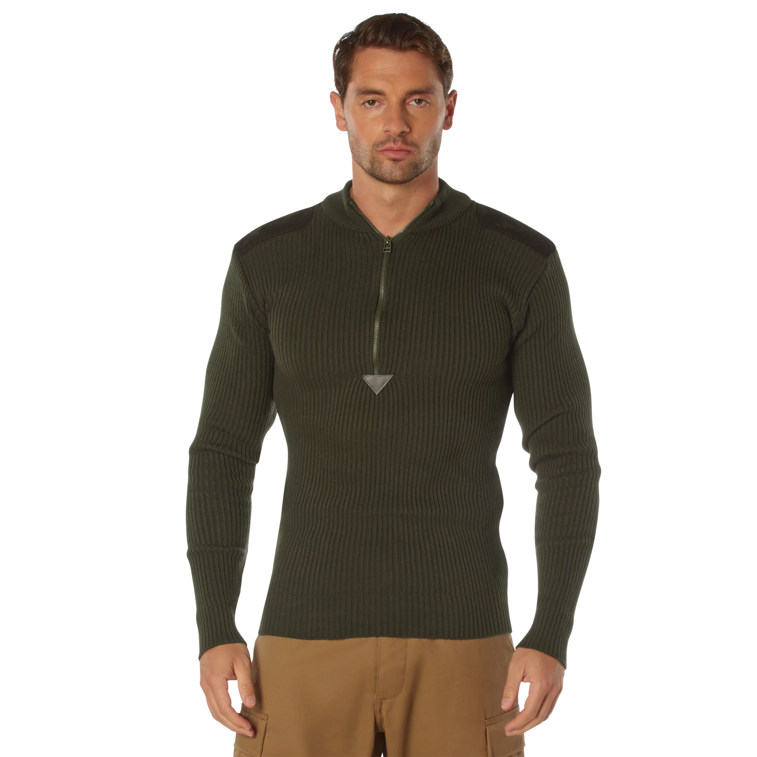 【ターコイズ1】ストレッチリップストップ2WAYブルゾン <PERFORMANCE> (MENS) Rothco Quarter Zip Acrylic Commando Sweater