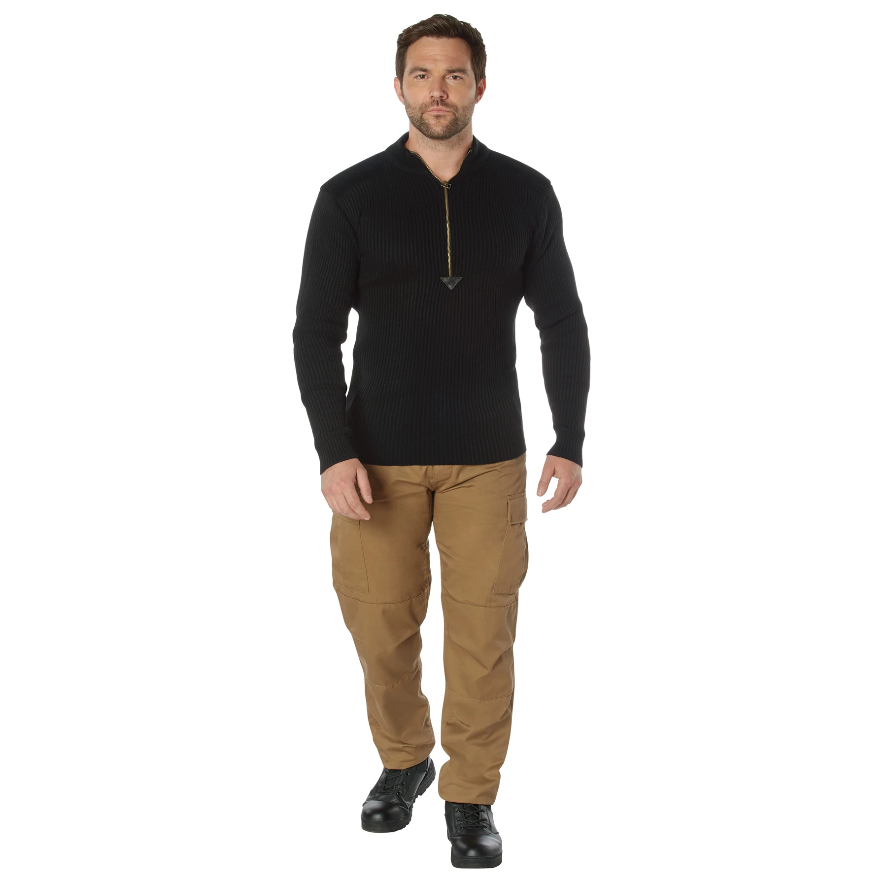 Rothco Quarter Zip Acrylic Commando Sweater
