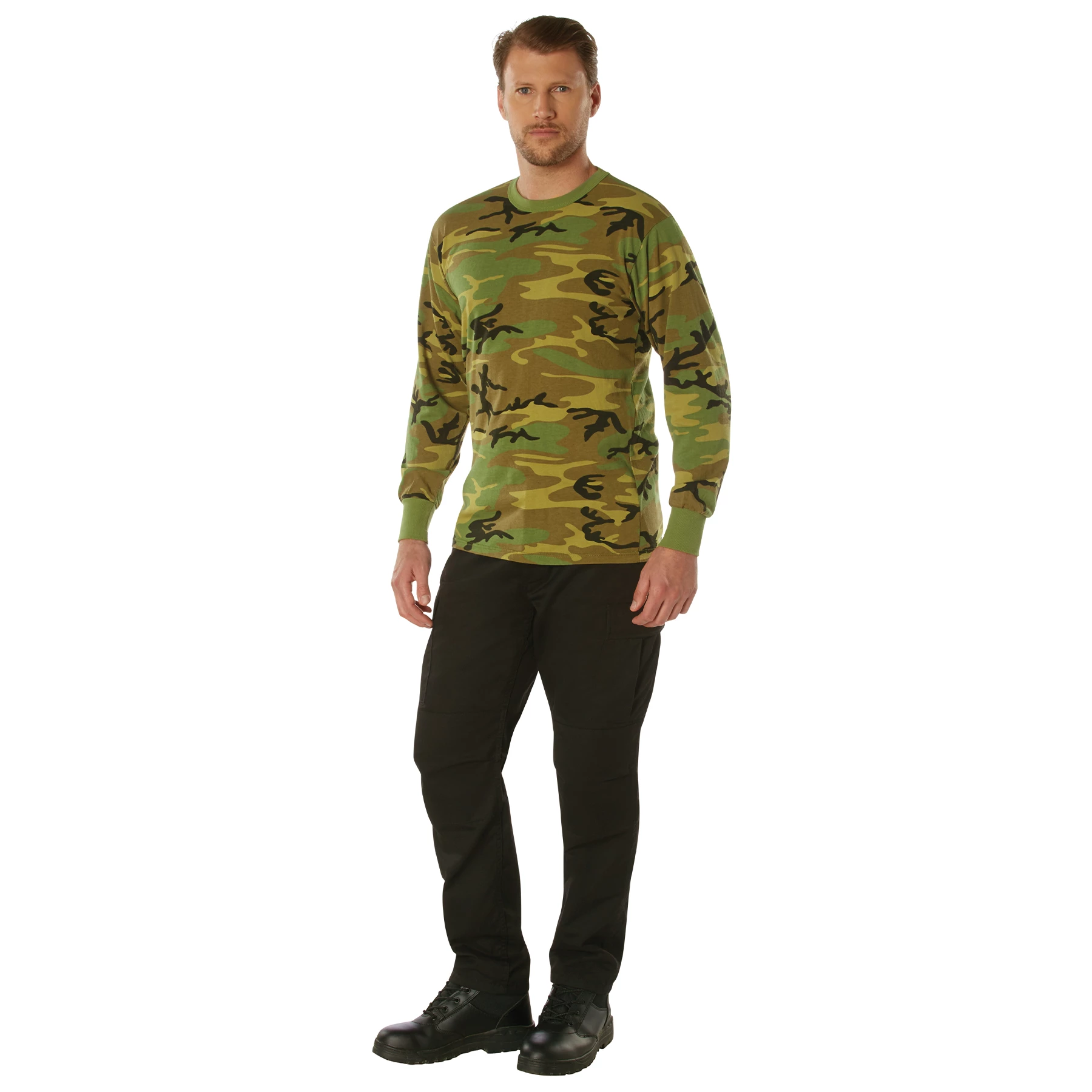Rothco Long Sleeve Vintage T-Shirt - Woodland Camo