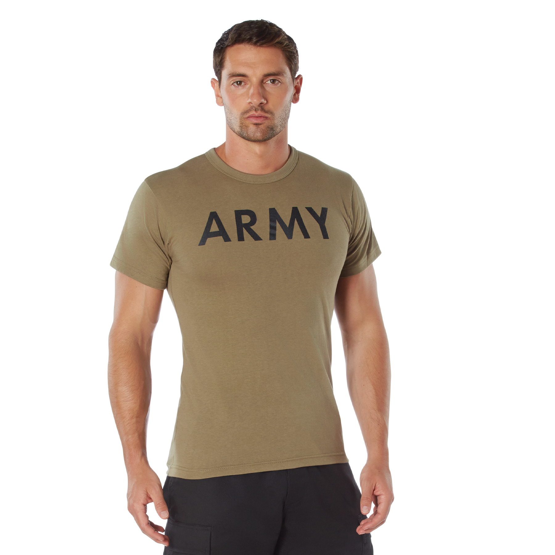 Rothco AR 670-1 Coyote Brown Army Physical Training T-Shirt-Rothco