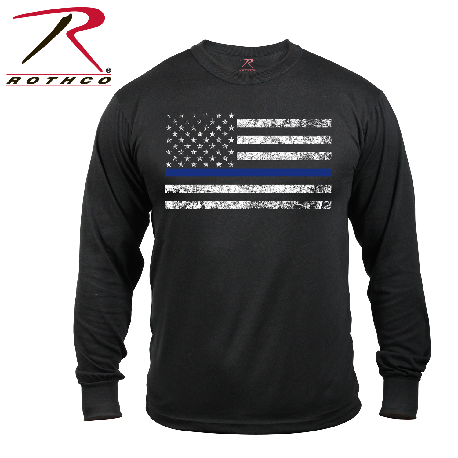 Rothco Long Sleeve Thin Blue Line T Shirt