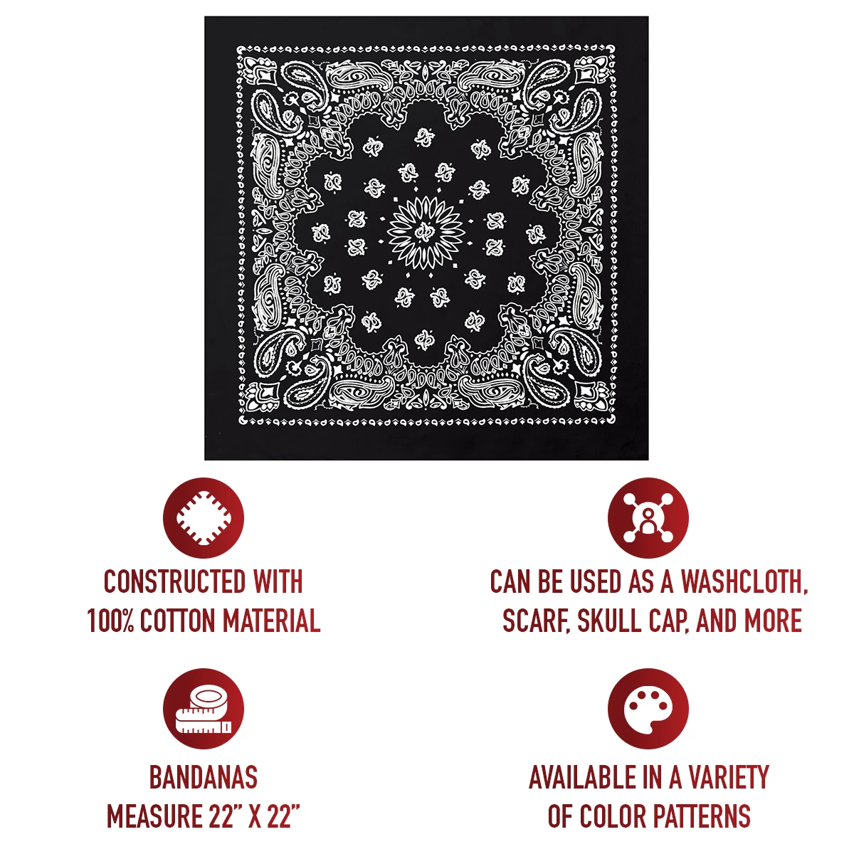 Rothco Trainmen Paisley Bandana - 22