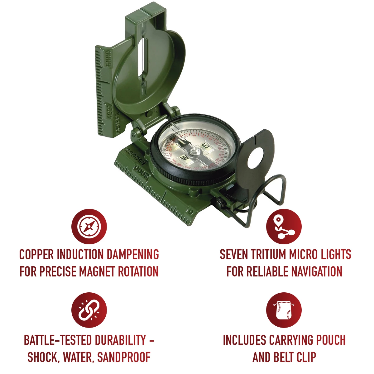 Cammenga G.I. Military Tritium Lensatic Compass (Model#3H)