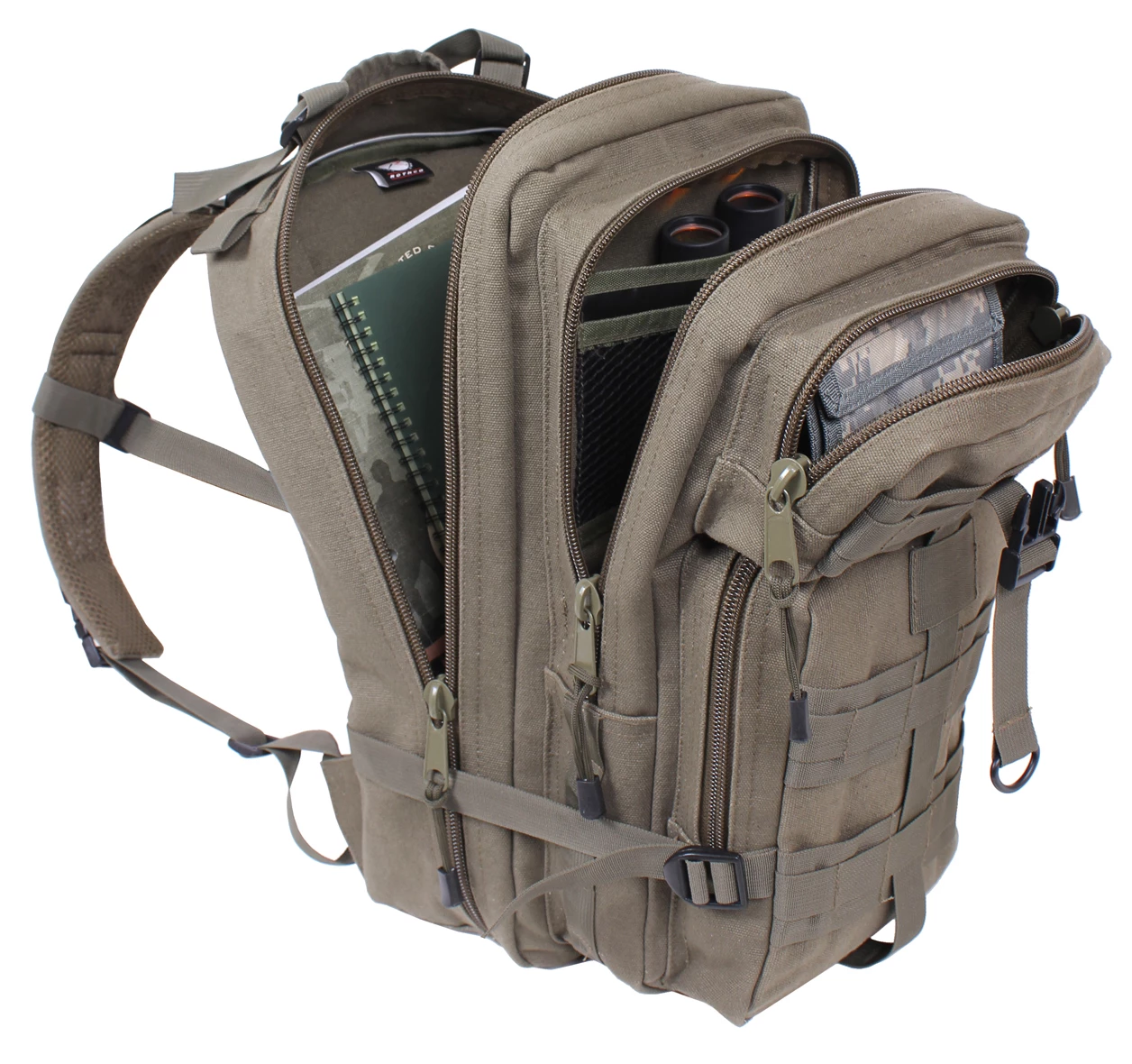 Rothco タクティカルキャンバス Go Pack 17" x 10" x 9" ブラック ROTHCO（ロスコ） リュックROTHCO ミリタリー バックパック